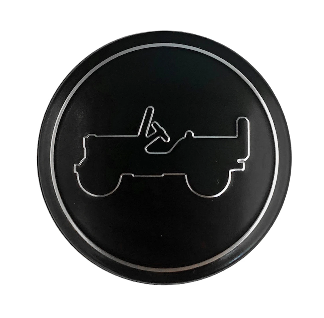 Jeep Machined Black Logo Wheel Center Cap – OEM 5CF97TRM 2.125” For Grand Cherokee Liberty Wrangler