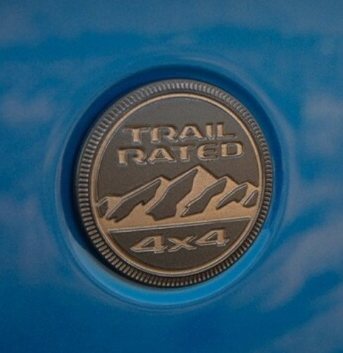 Mopar Gray and Bronze Trail Rated Badge for Wrangler JL & Gladiator JT