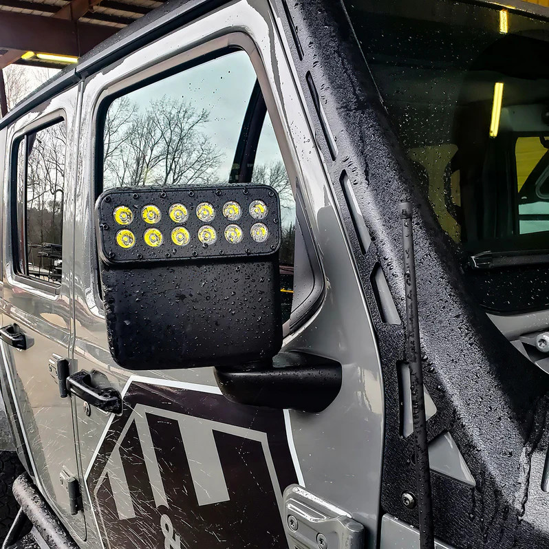 Oracle Lighting LED Off-Road Side View Mirrors for 2018-2025