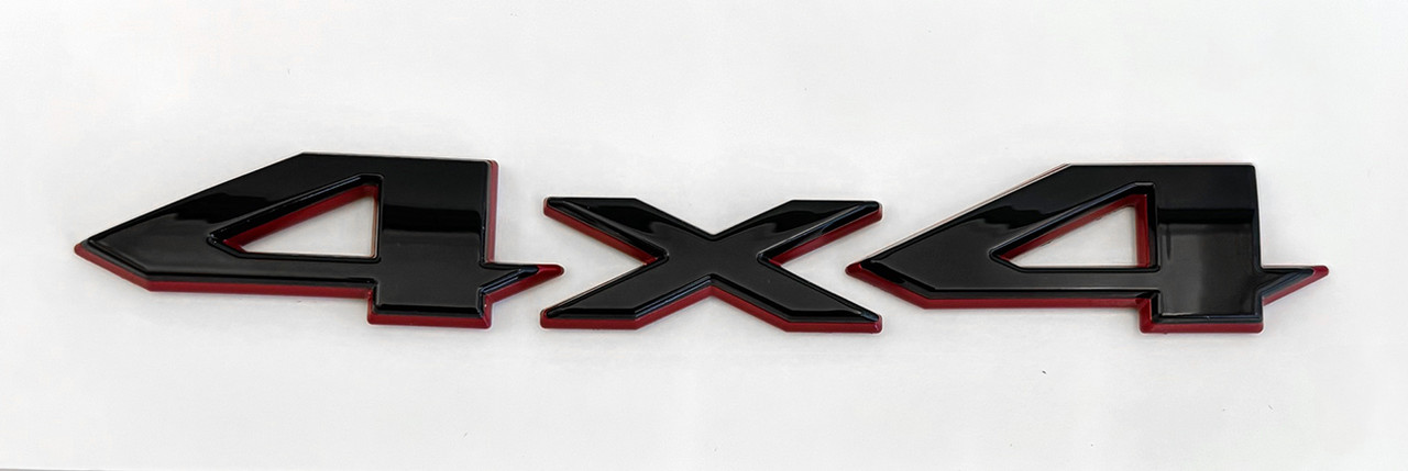 Mopar Gloss Black and Red 4x4 Badge for the 2021-2025 Grand