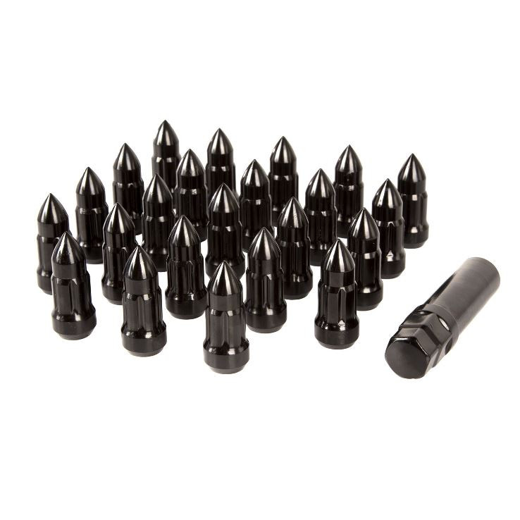 Rugged Ridge Bullet Style Black 23pc Lug Nuts 1/2x20 for 20072018