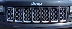 Mopar Summit Chrome Honeycomb Grill Inserts for 2014-2016 Grand Cherokee WK2