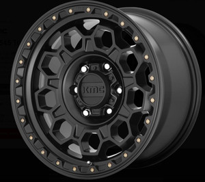 KMC Wheels KM545 Trek Wheel in Satin Black for 2007-2018 Wrangler JK, 2018-2026 Wrangler JL, and 2020-2026 Gladiator JT