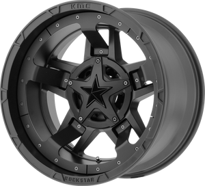 KMC XD 827 Matte Black Rockstar III Wheel for 2007-2026 Wrangler JK/JL 2020-2026 Gladiator JT and 2011-2022 Grand Cherokee WK2