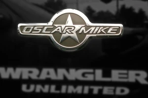 Mopar Oscar Mike Badge Decal for 2007-2018 Wrangler JK