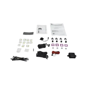 2014-2018 Jeep Cherokee KL rear park distance sensors - kit components laid out