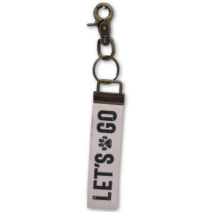 Let's Go Paw Print Keychain