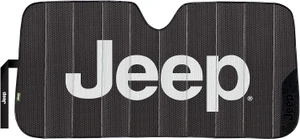 Jeep Black Matte Finish Windshield Sunshade