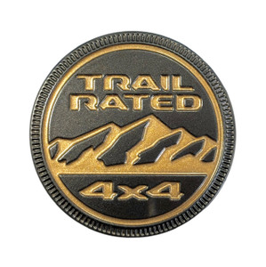 Mopar Gray and Bronze Trail Rated Badge for Wrangler JL & Gladiator JT