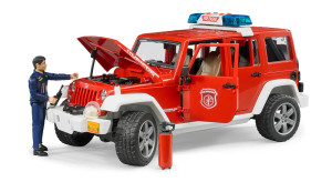 Bruder 02528 Jeep Wrangler Unlimited Rubicon Fire Service with Firefighter