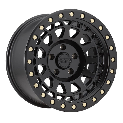 Black Rhino Primm Matte Black Wheel with Brass Bolts for 2007-2026 Wrangler JK/JL and 2020-2026 Gladiator JT