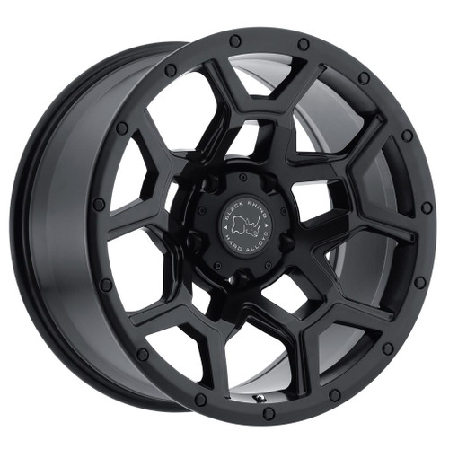 Black Rhino Overland Matte Black Wheel for 2007-2026 Wrangler JK/JL Gladiator JT and 1999-2022 Grand Cherokee WJ/WK/WK2