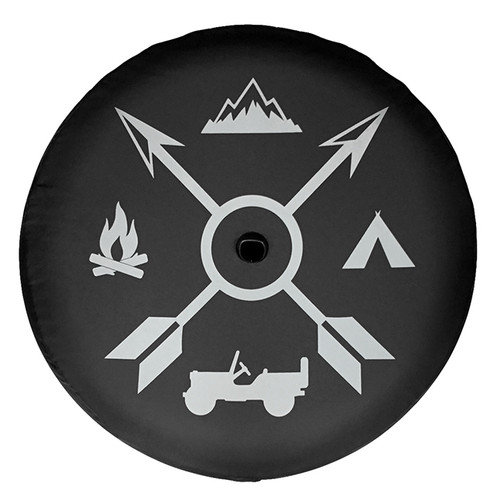 Mopar Camping Tire Cover for 2018-2026 Wrangler JL