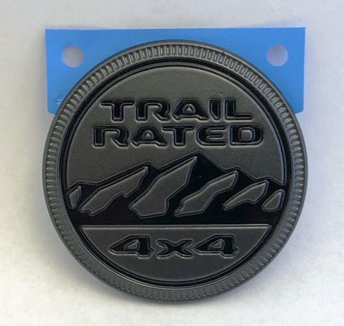 Mopar Black and Gray Trail Rated Badge for 2018-2026 Wrangler JL and 2020-2026 Gladiator JT