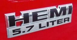 Mopar HEMI 5.7 LITER Badge Decal for Jeep Grand Cherokee