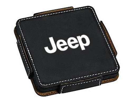 Jeep Faux Leather Coaster - 4 Pack