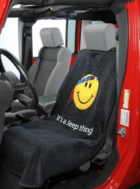 Mopar Jeep Smiley Seat Towel for 1997-2023 All Jeeps