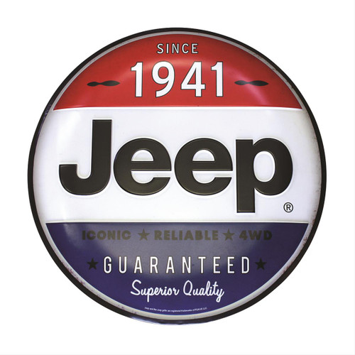 Jeep Tin Button Sign