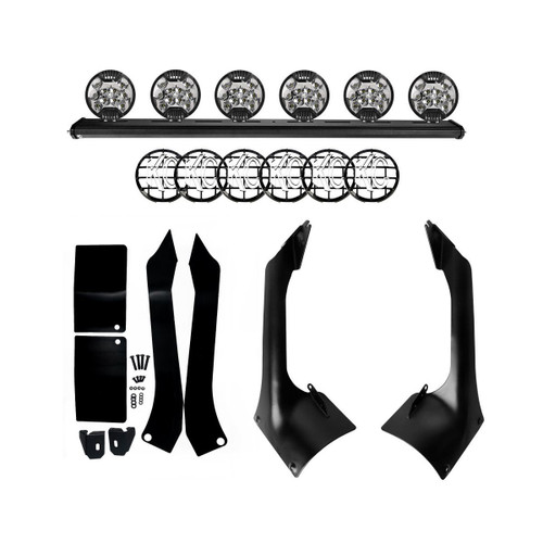 KC HiLites 50" Overhead Xross Slimlite 6-Light Bar System for 2018-2024 Wrangler JL and 2020-2023 Gladiator JT