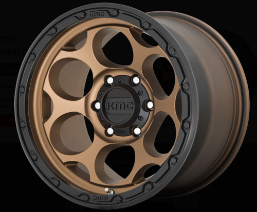 KMC Wheels KM541 Dirty Harry in Matte Bronze with Black Lip for 2007-2018 Wrangler JK, 2018-2026 Wrangler JL, and 2020-2026 Gladiator JT