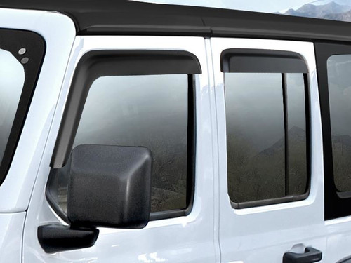 Mopar Window Vent Visors for 2018-2026 Wrangler JL and 2020-2026 Gladiator JT