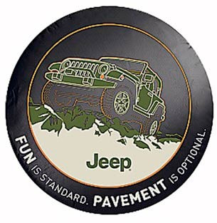 Mopar Pavement is Optional Tire Cover for 1997-2018 Jeep