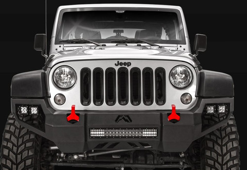 Fab Fours Hardcore Stubby Winch Bumper for 2007-2018 Wrangler JK