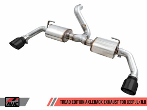 AWE Tread Edition Axleback Dual Exhaust for 2018-2022 Wrangler JL with 3.6L/2.0T Engine