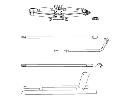 Spare Tire Jack and Tools Kit for 2018-2026 Wrangler JL