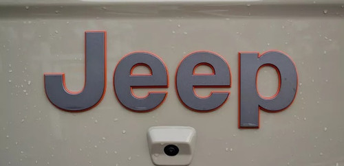 Mopar Orange and Gray Tailgate Badge for the 2020-2023 Gladiator JT Mojave Edition