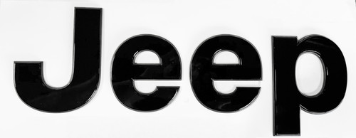 Mopar Gloss Black and Grey "Jeep" Tailgate Badge for 2020-2026 Gladiator JT