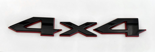 Mopar Gloss Black and Red 4x4 Badge for the 2021-2026 Grand Cherokee L & 2022-2026 Grand Cherokee WL
