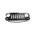 2007-2018 Jeep Wrangler JK satin black grille - installed front view on vehicle