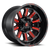 Fuel Off-Road D621 Hardline Gloss Black w/ Candy Red Wheel for 2007-2020 Wrangler JK/JL 2011-2020 Grand Cherokee WK2 and 2020 Gladiator JT