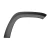 2011-2022 Jeep Grand Cherokee WK2 wheel flare moldings - rear view with mounting clips