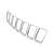 2014-2016 Jeep Grand Cherokee WK2 radiator grille trim ring kit - front view of seven chrome rings
