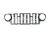 2020-2023 Jeep Gladiator JT and 2021-2023 Jeep Wrangler JL grill trim ring kit - parts diagram