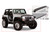 Bushwacker Hood and Tailgate Armor for 2007-2018 Jeep Wrangler JK