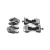 2007-2018 Jeep Wrangler JK chrome hood latches - angled view of pair and latch base
