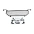 2011-2022 Jeep Grand Cherokee WK2 dog guard compartment partition - angled view with hardware kit