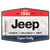 Open Roads Brands Jeep Embossed Metal Tin Thermometer Sign - rear view