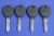 2001-2006 Jeep Cherokee XJ, Grand Cherokee WJ, Wrangler TJ and Liberty KJ gray sentry key - four keys angled view