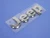 2011-2022 Jeep Grand Cherokee WK2 hood nameplate - chrome badge on backing template angled view