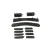 2018-2025 Jeep Wrangler JL oversized spare tire carrier modification kit - standalone kit straight-on view