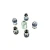 2002-2007 Jeep Liberty KJ and 1997-2018 Jeep Wrangler TJ/JK wheel locks - top view of lock set and key