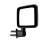 2007-2010 Jeep Wrangler JK outside manual mirror - front mirror face view
