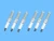 2011-2022 Jeep Grand Cherokee WK2, Wrangler JK, Cherokee KL spark plugs - set of six on blue background
