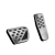 2018-2025 Jeep Wrangler JL and 2020-2025 Jeep Gladiator JT pedal kit - side profile of pedal covers
