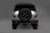 2018-2025 Jeep Wrangler JL rear tire carrier bracket for two 3-inch LED pod lights - rear view with lights on