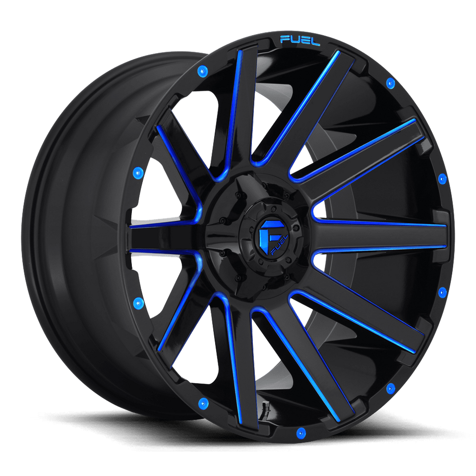 Fuel Offroad D646 Hardline Gloss Black w/ Candy Blue Wheel for 2007